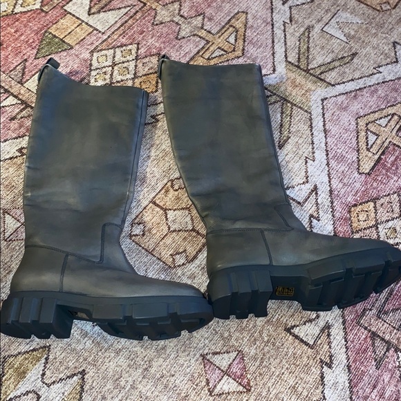 Free People Cream Combat Boots - Picture 3 of 4